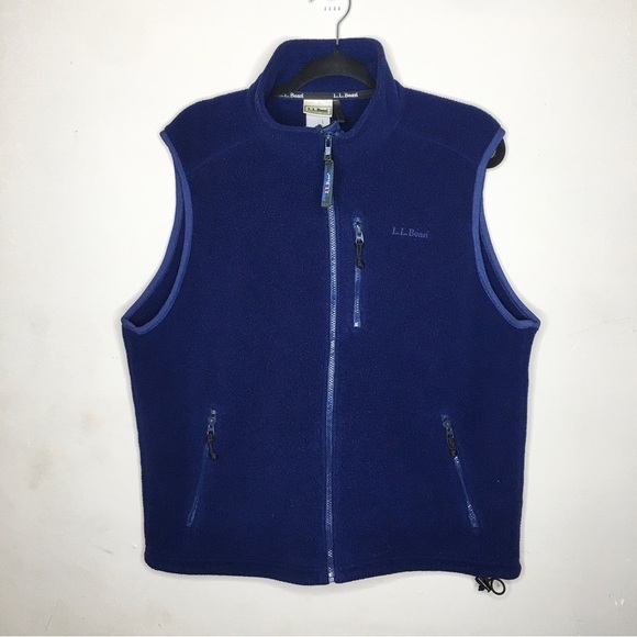 Vintage L.L. Bean Men’s Fleece Full Zip Vest Synchilla Blue - Picture 11 of 11
